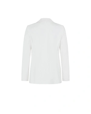 Elegant white linen and viscose blazer jacket | Jackets and Blazers - 5