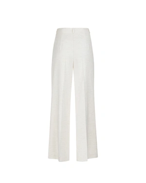 Elegant wide-leg trousers with satin finish | Trousers - 4