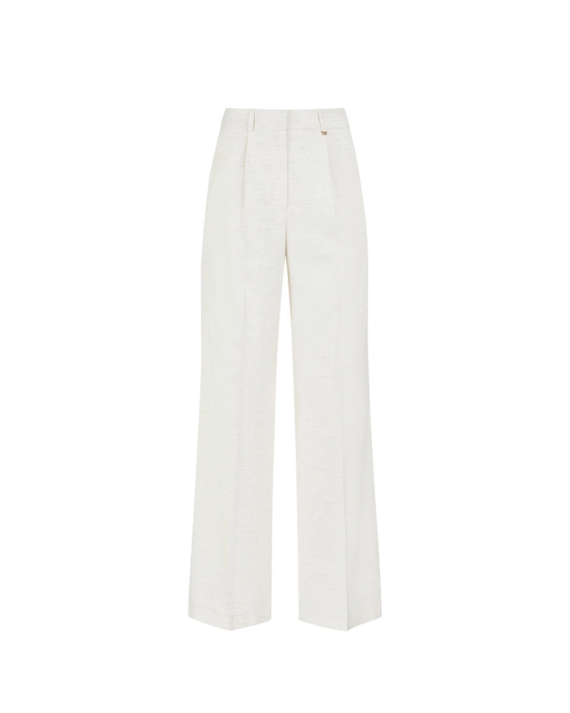 Elegant wide-leg trousers with satin finish | Trousers | Dika.bg Elegant wide-leg trousers with satin finish | Trousers