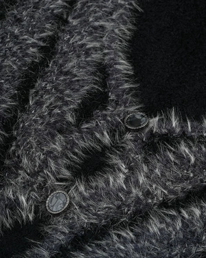 Elegant women’s cardigan with fluffy details and buttons | Knitwear | Dika.rs - 2 Elegant women’s cardigan with fluffy details and buttons | Knitwear - 2