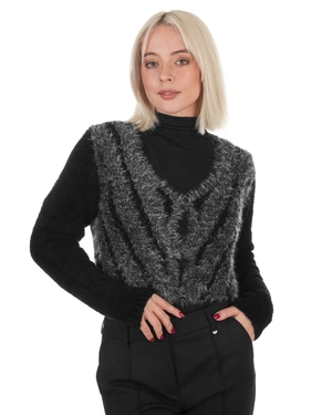 Elegant women’s cardigan with fluffy details and buttons | Knitwear | Dika.rs - 3 Elegant women’s cardigan with fluffy details and buttons | Knitwear - 3
