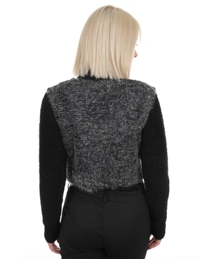 Elegant women’s cardigan with fluffy details and buttons | Knitwear | Dika.rs - 5 Elegant women’s cardigan with fluffy details and buttons | Knitwear - 5