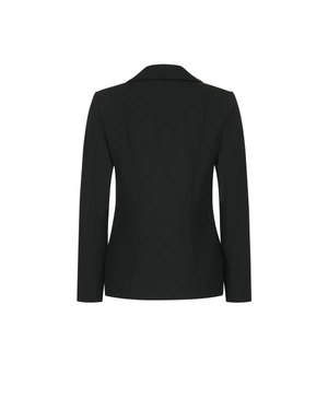 Elegant women’s single-breasted blazer in black | Jackets and Coats - 1