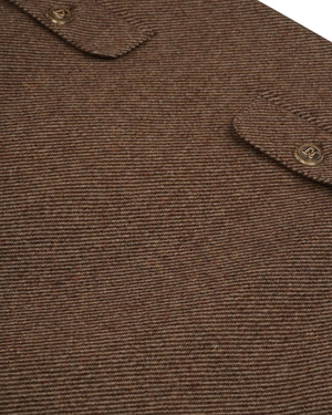 Elegant wool skirt with A-line silhouette in beige-brown | Skirts - 2