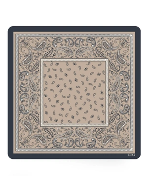Ethereal neck scarf with paisley motifs in beige-blue tones | Scarfs - 1