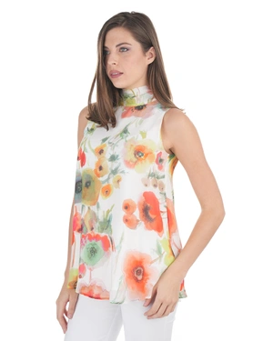 Eterična bluza od rajona sa cvetnim printom i mašn | Bluze - 2