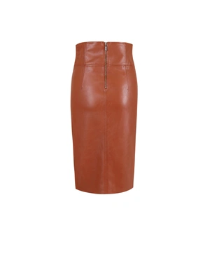 Faux leather pensil skirt | Skirts | Outlet DiKa - 1 Faux leather pensil skirt | Skirts - 1