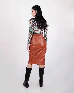 Faux leather pensil skirt | Skirts | Outlet DiKa - 3 Faux leather pensil skirt | Skirts - 3