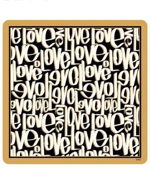 Fichu scarf with Love inscription | Scarfs | Outlet DiKa Fichu scarf with Love inscription | Scarfs