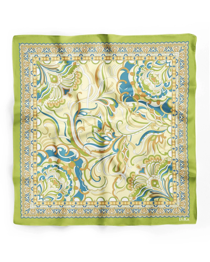 Fichu scarf with stylized motif | Scarfs