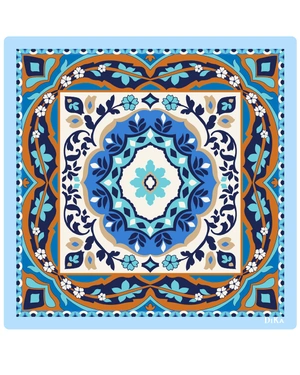Fichu scarf with stylized motif | All accessories