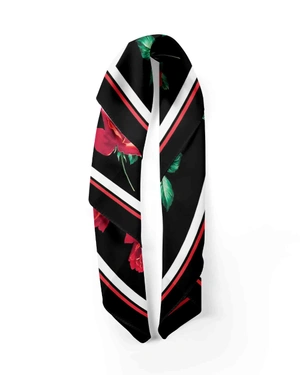 Fichu with roses pattern | Scarfs | Dika.test - 1 Fichu with roses pattern | Scarfs - 1