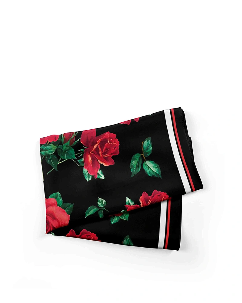 Fichu with roses pattern | Scarfs