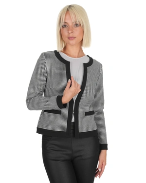 Fine houndstooth cardigan with zipper | Knitwear - 3