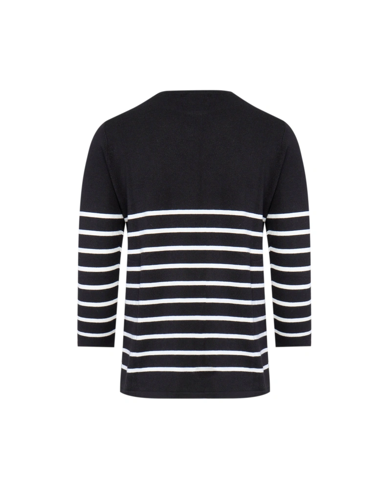 Fine knit with striped pattern | Pulls