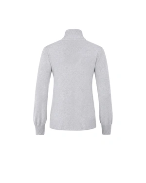Fine white seamless turtleneck with long sleeves | Pullovers - 3