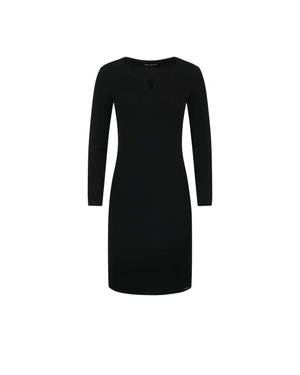 Fitted black dress with lurex thread | COLLECTION - 6