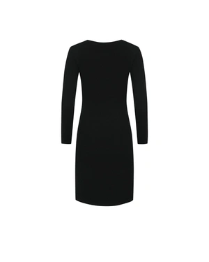 Fitted black dress with lurex thread | COLLECTION - 7