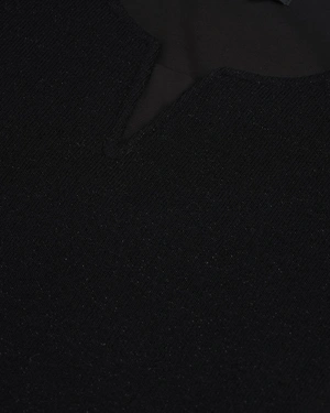 Fitted black dress with lurex thread | COLLECTION - 8