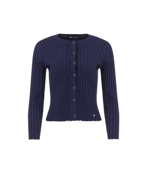 Fitted cardigan with a crew neckline | All products