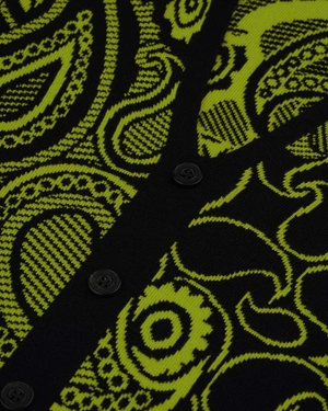 Fitted jacquard dress in black and green | Dresses - 8