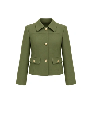 Veste ajustée vert olive avec poches décoratives | Vestes et Blazers | Dika.com Veste ajustée vert olive avec poches décoratives | Vestes et Blazers