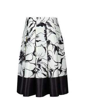Floral skirt with a contrasting detail | Skirts - 1