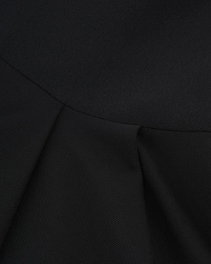 Jupe longue formelle en crêpe noir | Jupes - 2