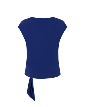 Fuchsia t-shirt with Grecian neckline | OUTLET SUMMER - 1