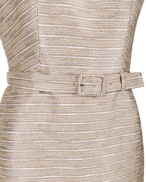 Robe de cocktail dorée à fils de lurex | Robes - 8