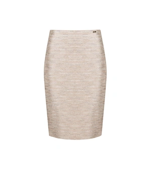Golden luxury pencil skirt with lurex threads | Skirts - 3