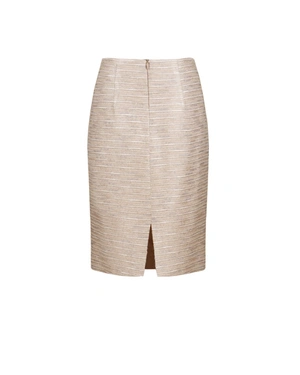Golden luxury pencil skirt with lurex threads | Skirts - 5