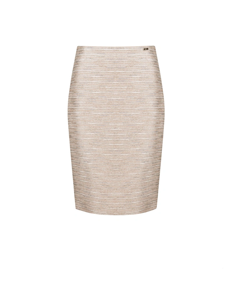Golden luxury pencil skirt with lurex threads | Skirts and Shorts