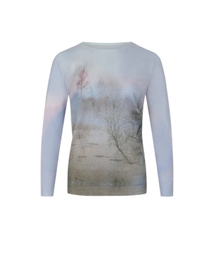 Grey-beige sweater with artistic print | Knitwear | Dika.rs Grey-beige sweater with artistic print | Knitwear