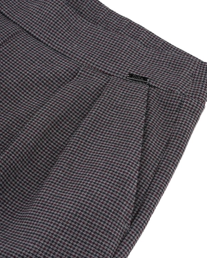 Grey women’s high-waisted trousers with pleats | Trousers | Dika.ge - 4 Grey women’s high-waisted trousers with pleats | Trousers - 4