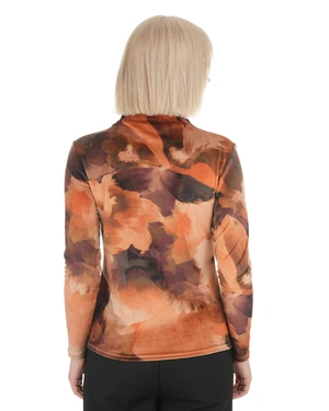 High-neck top with an abstract print | T-shirts and Tops - 2