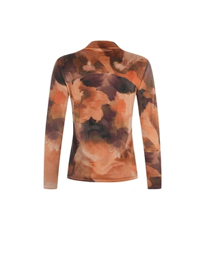 High-neck top with an abstract print | T-shirts and Tops - 3