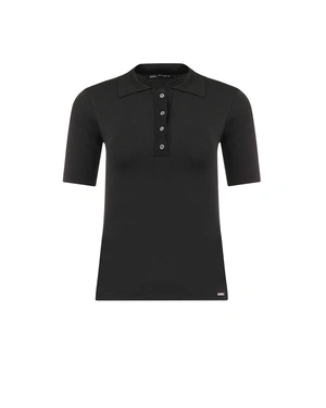 Jersey blouse with a collar and lurex thread | OUTLET SUMMER | Outlet DiKa Jersey blouse with a collar and lurex thread | OUTLET SUMMER