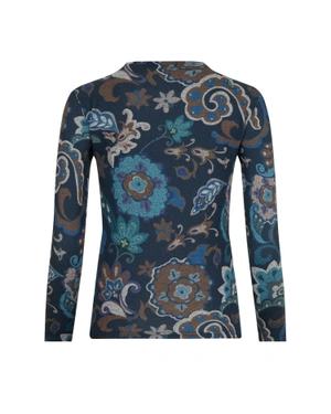 Jersey top with paisley motif | T-shirts - 1