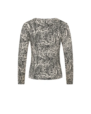 Knit blouse with paisley motif |  - 1