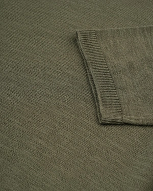 Knitted viscose top with short sleeves in khaki | OUTLET SUMMER - 2