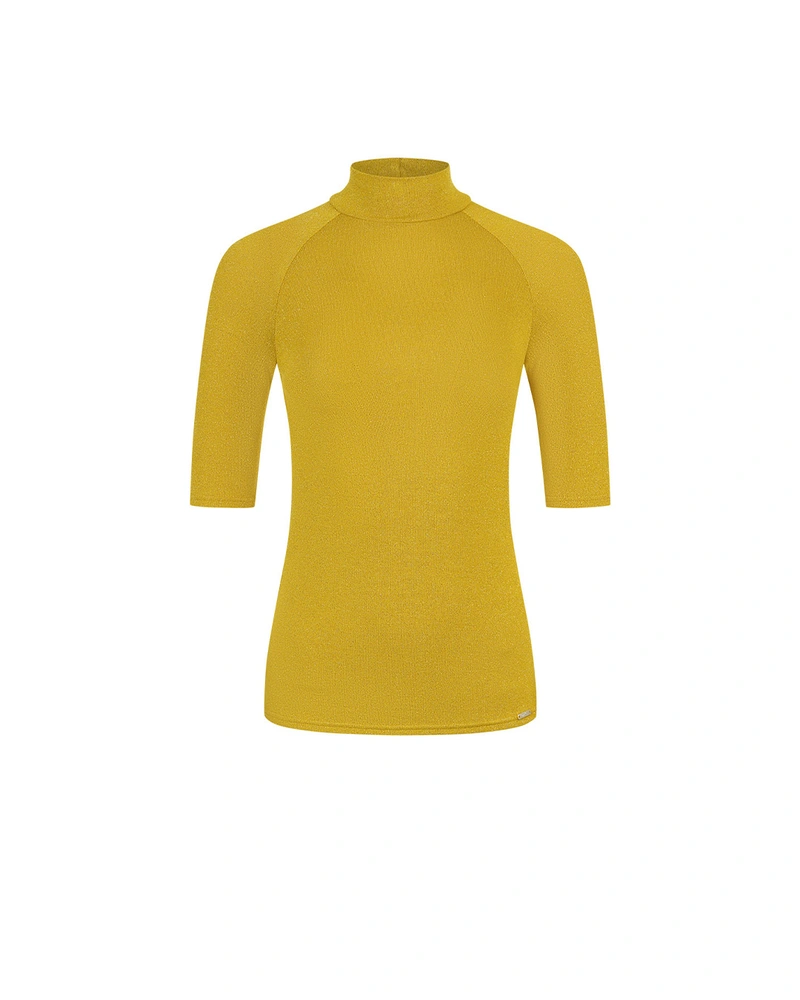 Lemon yellow viscose top | T-shirts