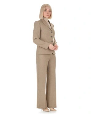 Light beige blazer with wool and silk | Jackets and Blazers - 4