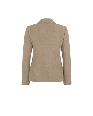 Light beige blazer with wool and silk | Jackets and Blazers - 5