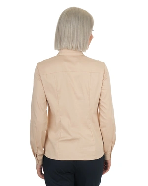 Light beige shirt with double collar, contains cotton | COLLECTION - 11