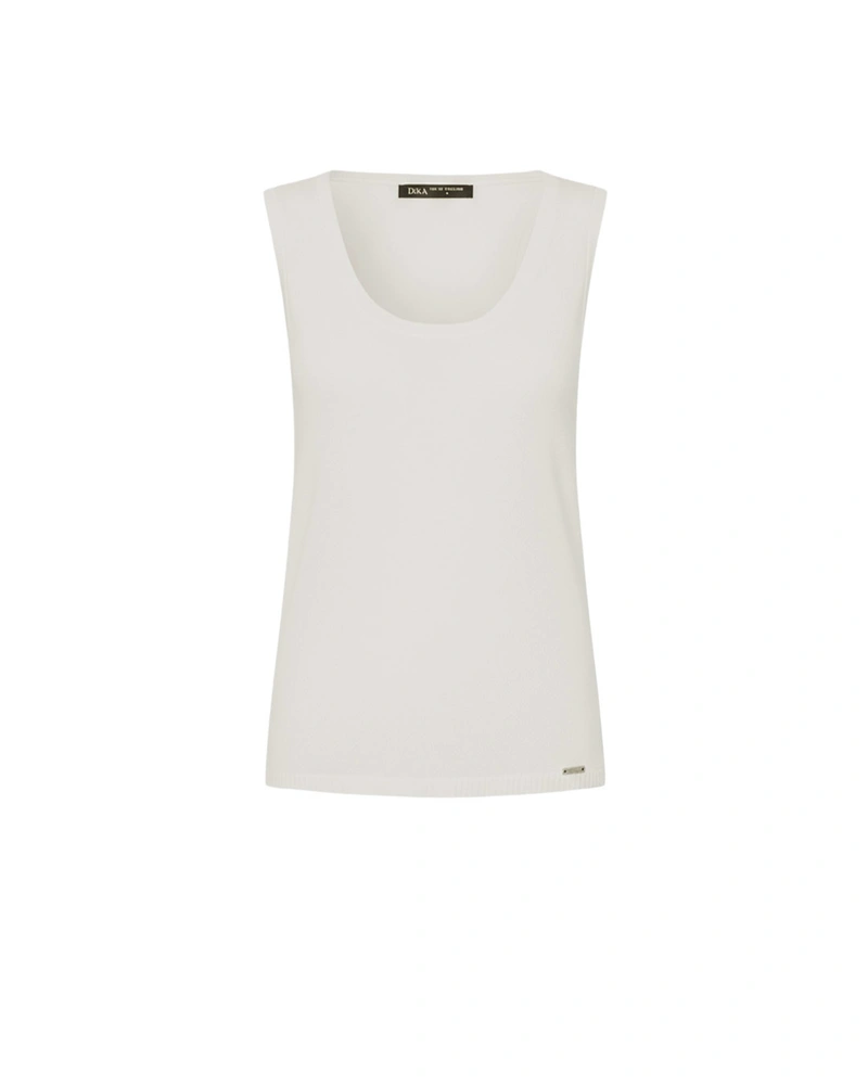 Light beige sleeveless top with round neckline | Pulls | Dika.bg Light beige sleeveless top with round neckline | Pulls