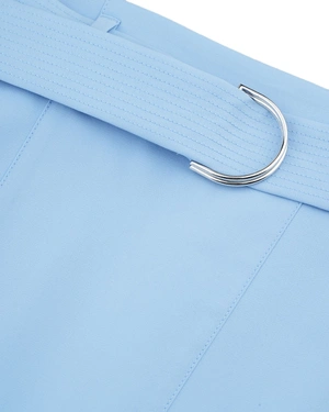 Fustă creion albastru deschis cu curea și crăpătură frontală | NOUTATI - 5