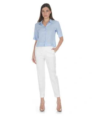 Light blue shirt in viscose and linen blend | Shirts | Dika.rs - 4 Light blue shirt in viscose and linen blend | Shirts - 4