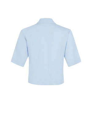 Light blue shirt in viscose and linen blend | Shirts | Dika.rs - 5 Light blue shirt in viscose and linen blend | Shirts - 5