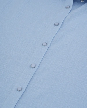Light blue shirt in viscose and linen blend | Shirts | Dika.rs - 6 Light blue shirt in viscose and linen blend | Shirts - 6